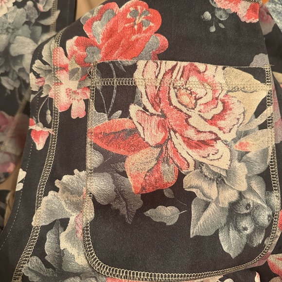 MONARC | Anthropology Faux Suede Floral Open Front Cardigan Size XS - Picture 5 of 9